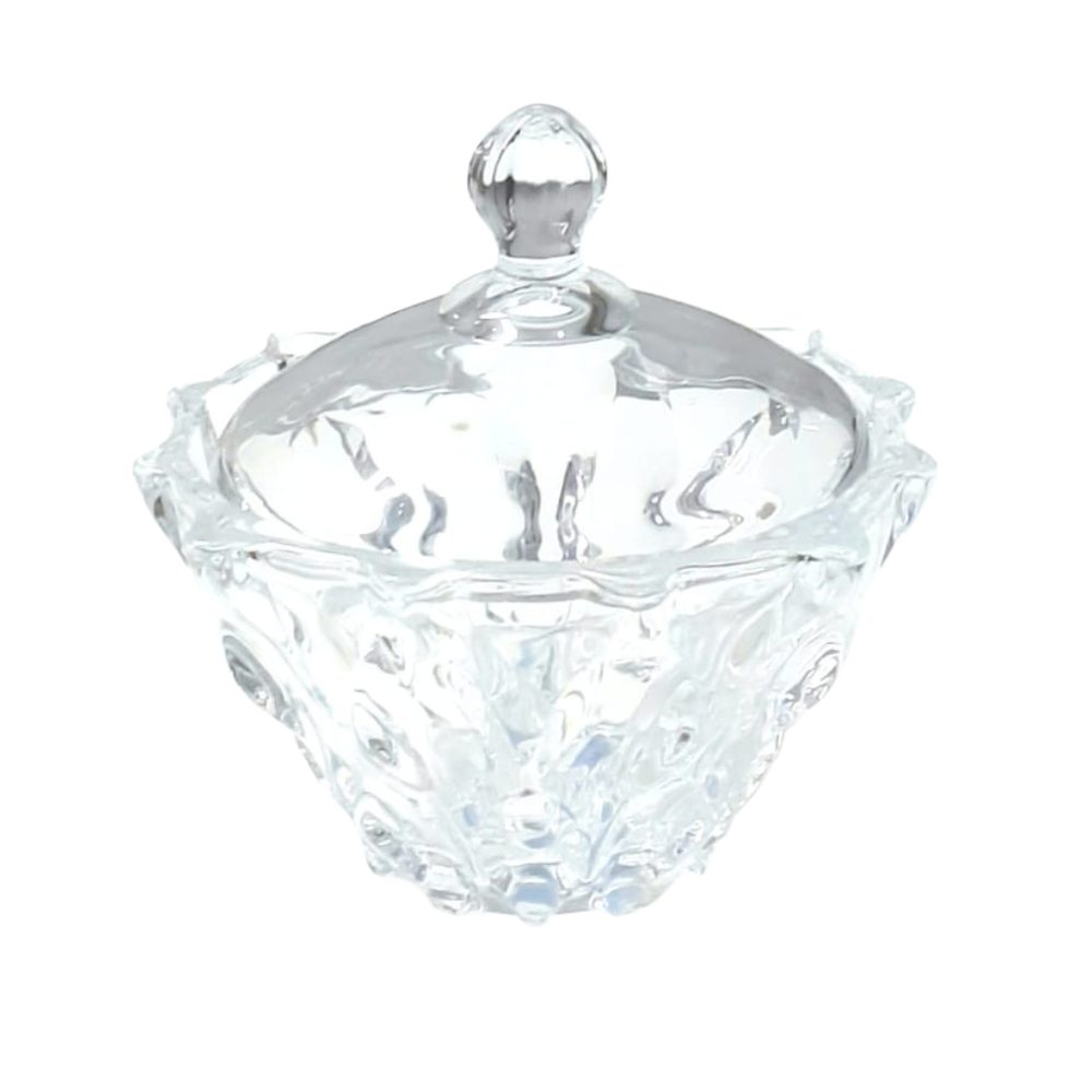 Cut-Glass Sugar Pot With Lid