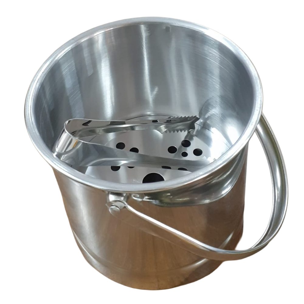 Stainless Steel Ice Bucket with Tongs