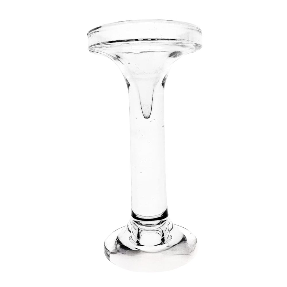 Tall Glass Pillar Candle Holder