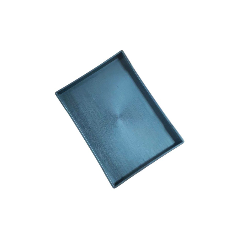 Black Plastic Rectangular Serving Tray