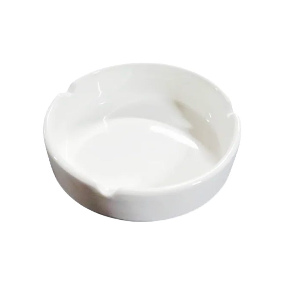 White Ceramic Round Ashtray
