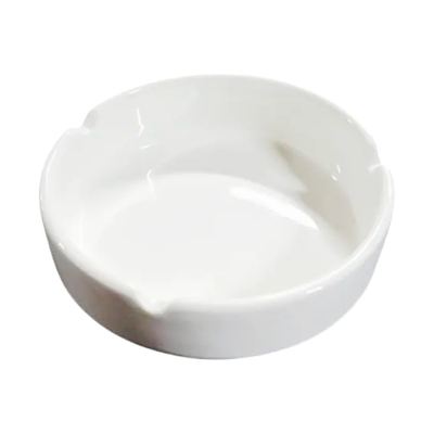White Ceramic Round Ashtray