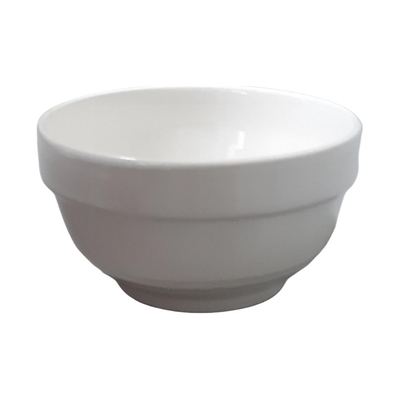 White Ceramic Stacking Bowl 4"