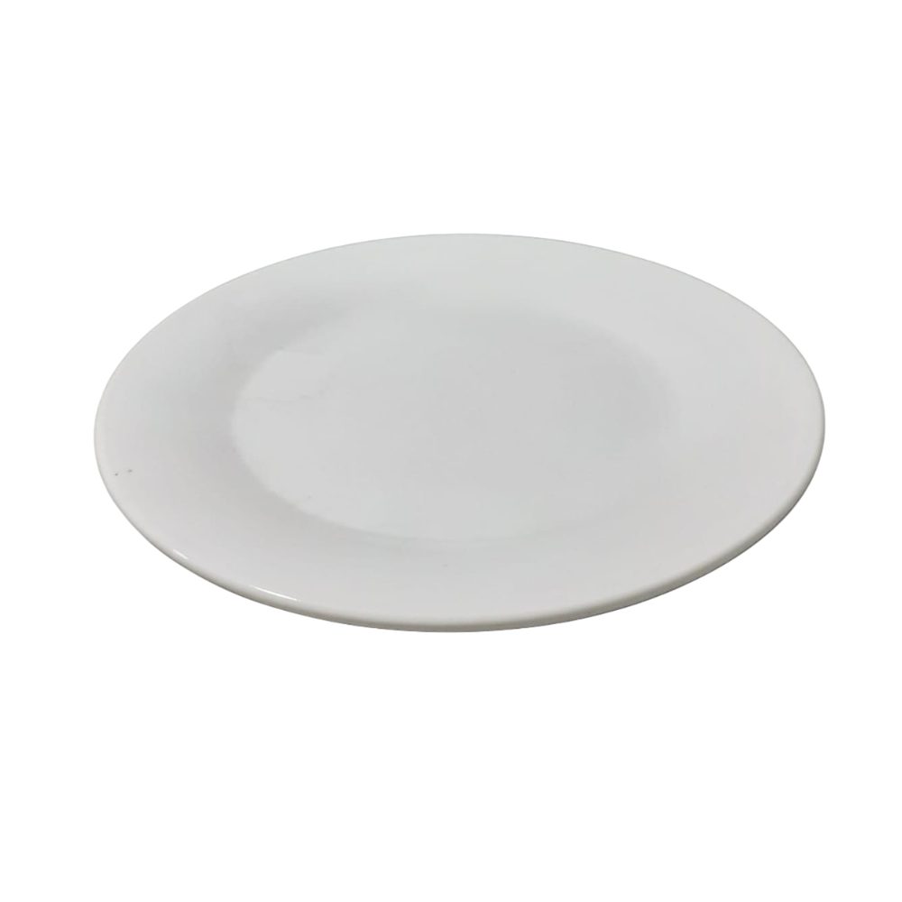 White Ceramic Side Plate 8"