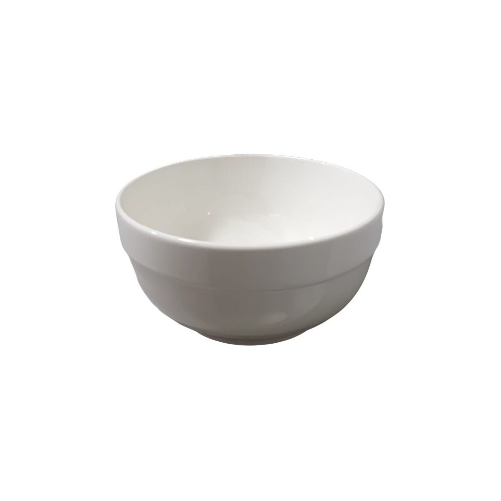 White Ceramic Soup Bowl 6"