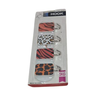Stick-on Wall Hooks, 4-Pack