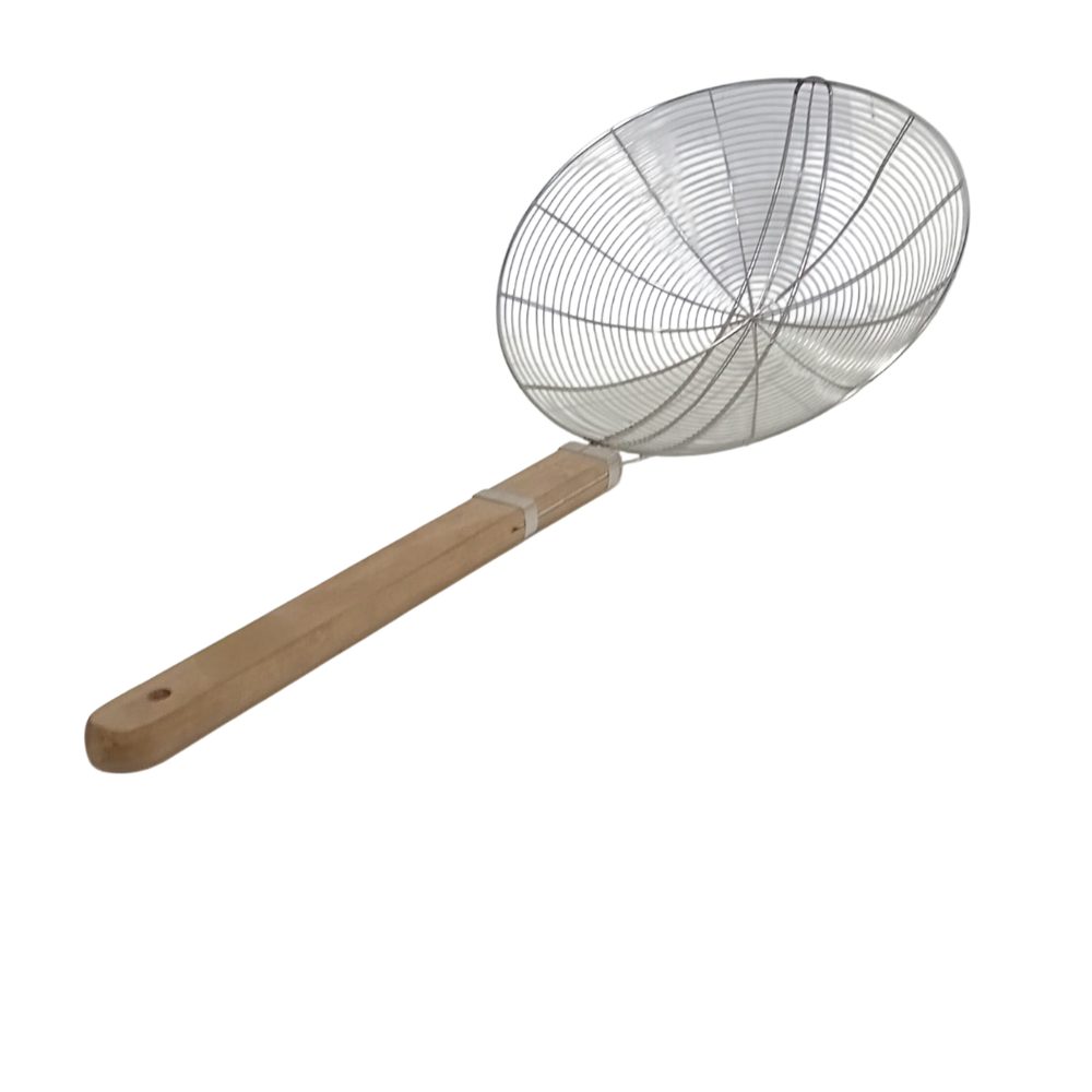 Wooden Handle Spider Strainer, 32cm