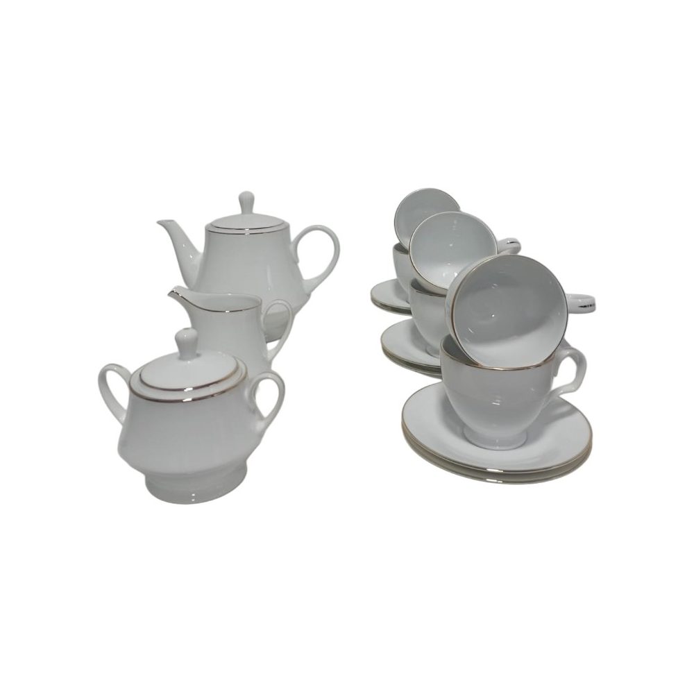 17-Piece Gold Line Tea Set