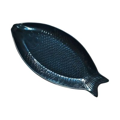 Melamine fish-shaped serving plate
