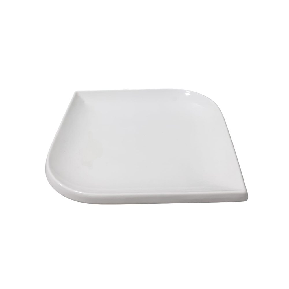 White square porcelain plate
