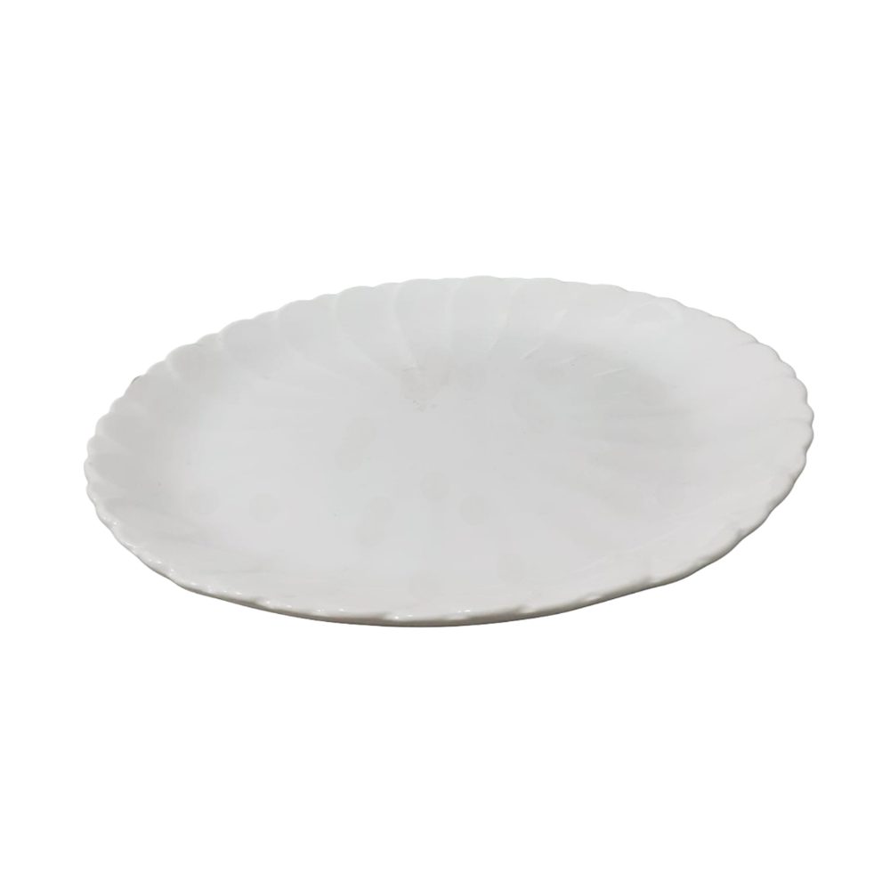 White lotus leaf porcelain dish