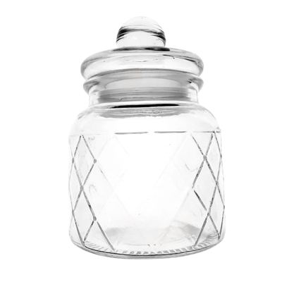 Glass sweet jar with lid, 650ml