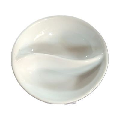 Dankotuwa White Two-Section Dish