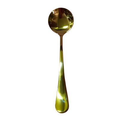 Gold Round Soup Spoon