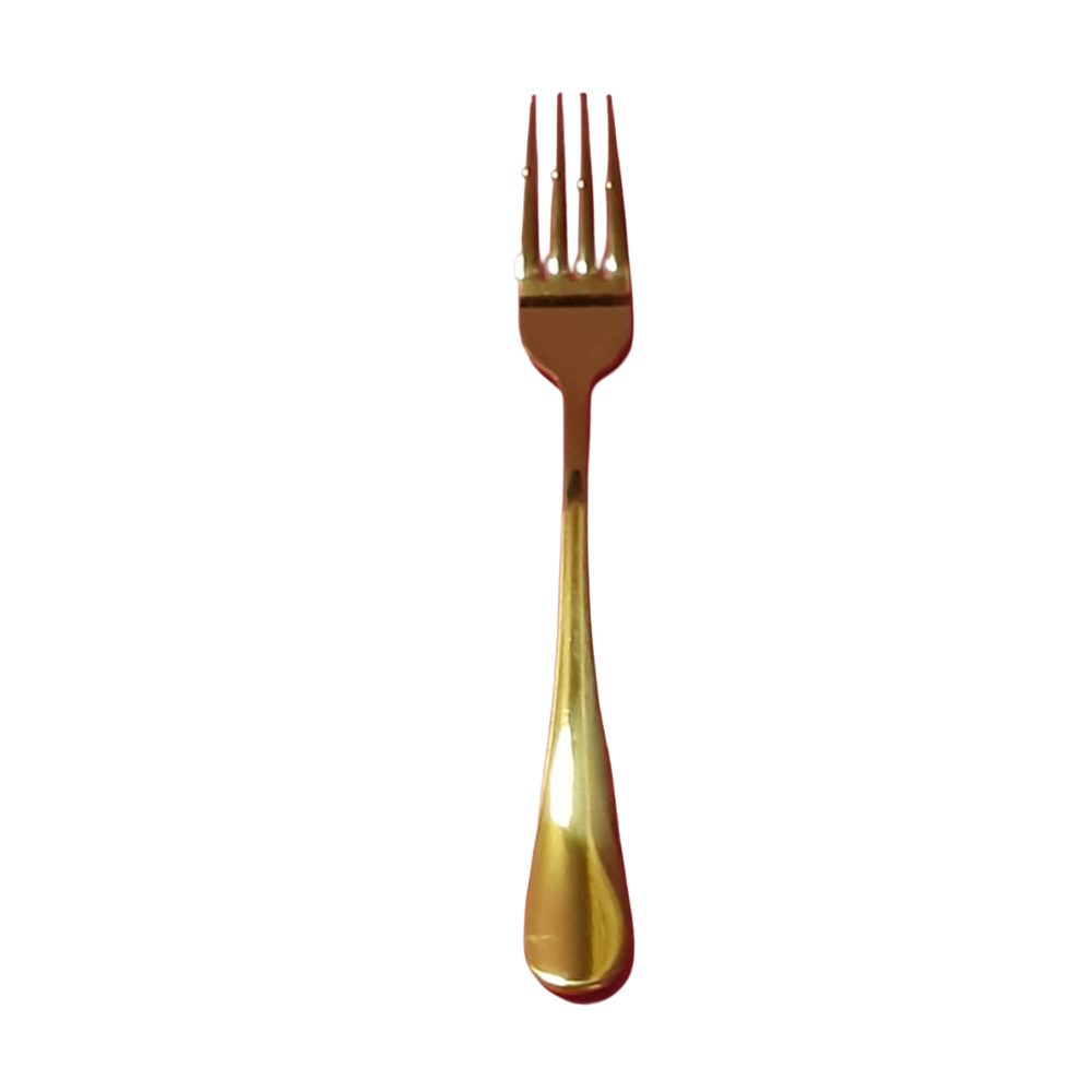Gold dessert fork, 18/10 stainless steel