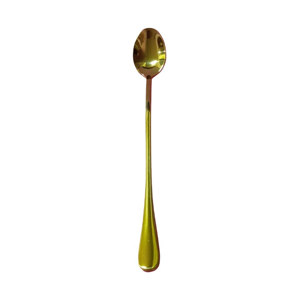 Gold long-handled tea spoon