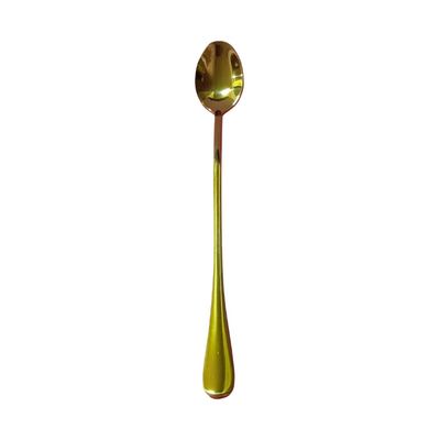 Gold long-handled tea spoon