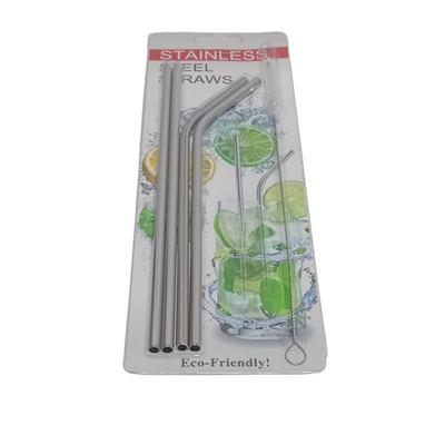 Stainless Steel Bent Straws Set