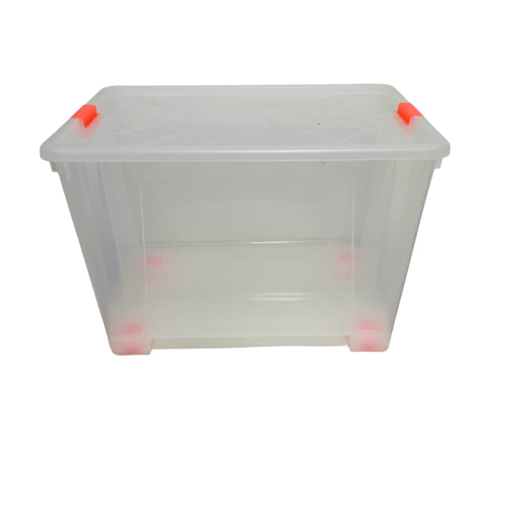 65L Clear Plastic Storage Box with Lid