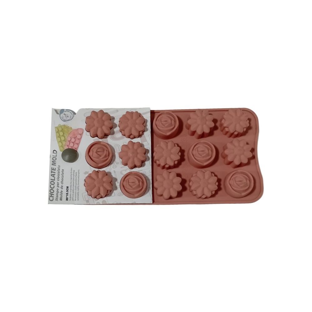 Silicone Flower Chocolate Mould, 9 Cavity
