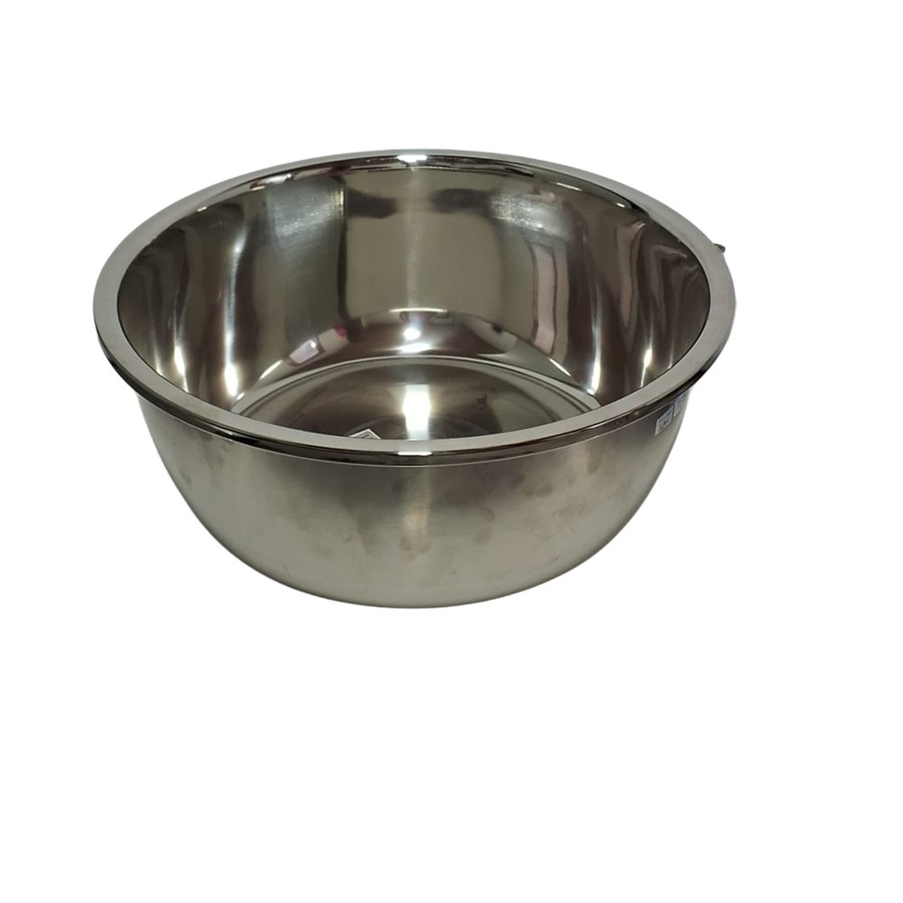 Large stainless steel mixing bowl