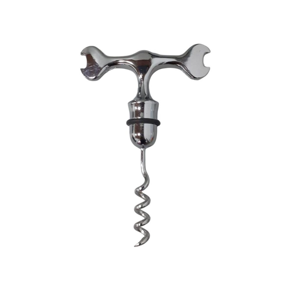 T-handle corkscrew with bottle openers