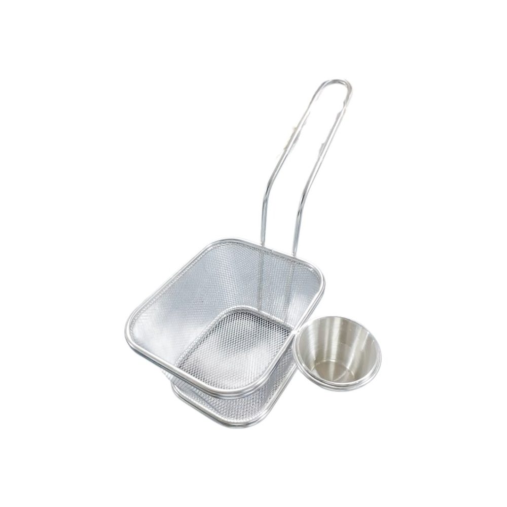 Chips basket with sauce pot