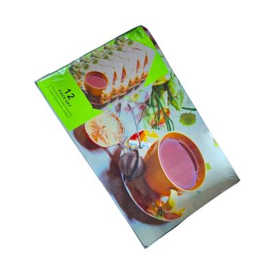 Printed Table Mat & Coaster Set, 12 Piece