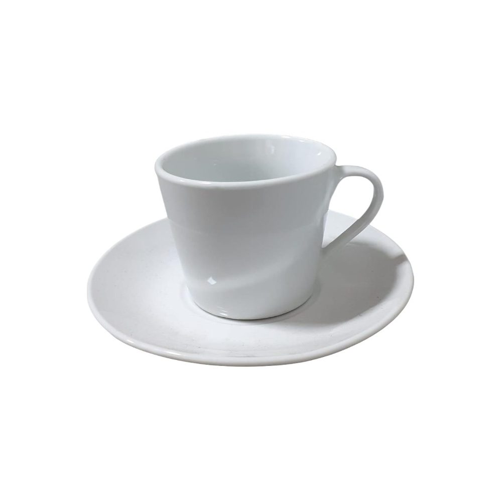 White Porcelain Tea Cup and Saucer