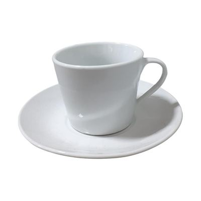 White Porcelain Tea Cup and Saucer
