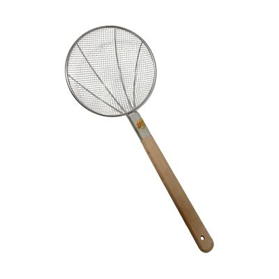 Stainless Steel Spider Strainer, Wooden Handle