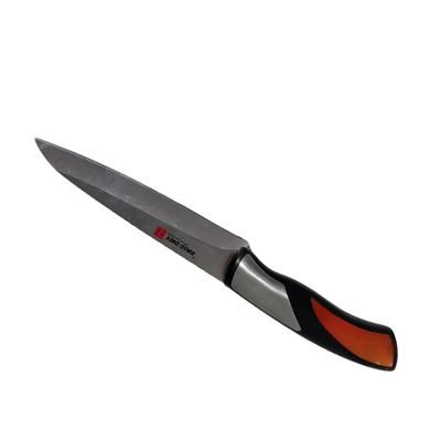 Stainless steel fruit knife with soft-grip handle