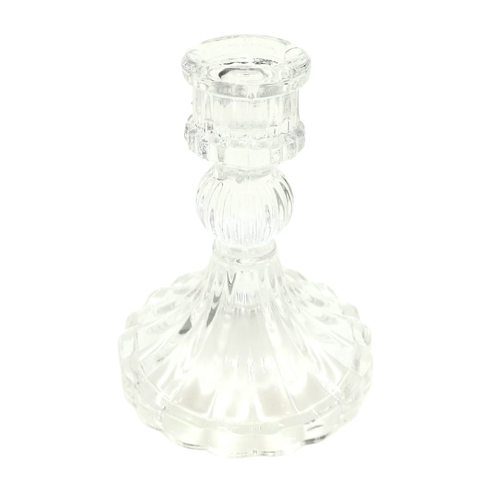 Cut Glass Taper Candle Holder