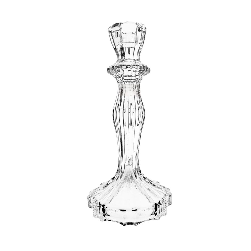 Cut glass taper candle stand