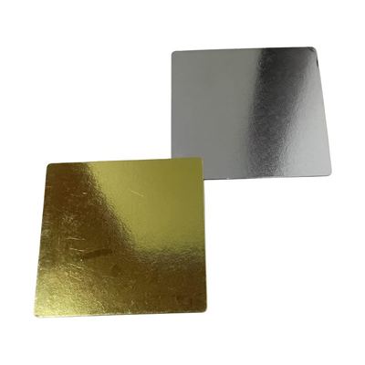 10" Square Cake Board, Gold/Silver