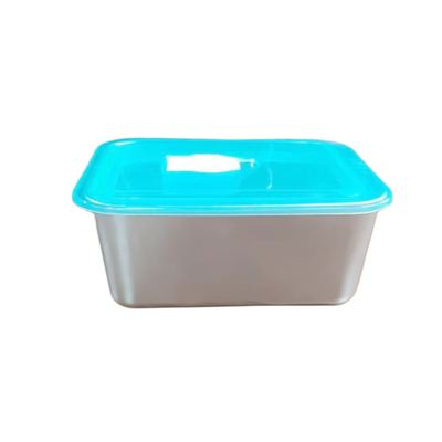 Small S/S food container with plastic lid