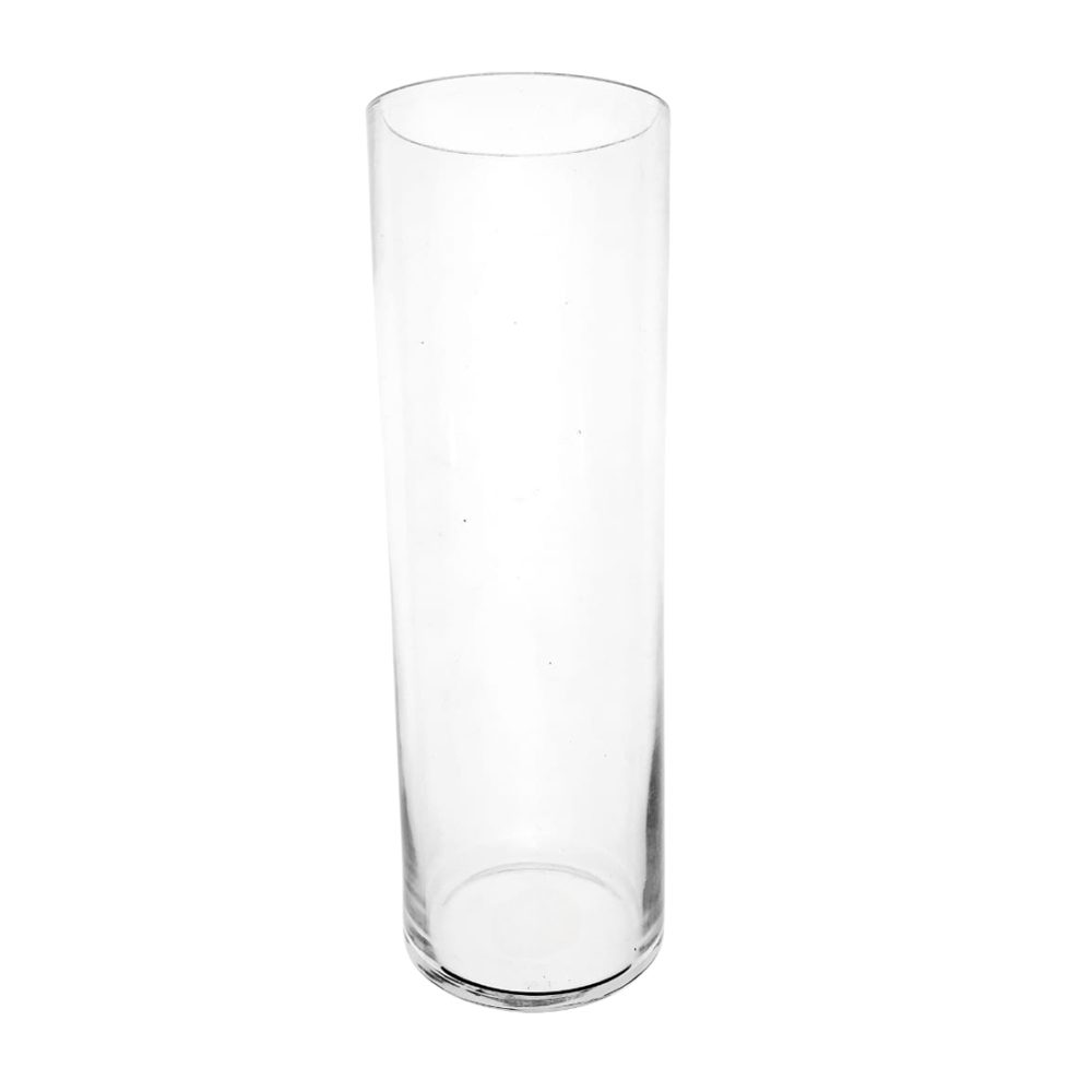 Tall Clear Glass Cylinder Vase
