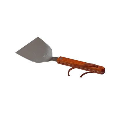 Wooden handle griddle scraper turner