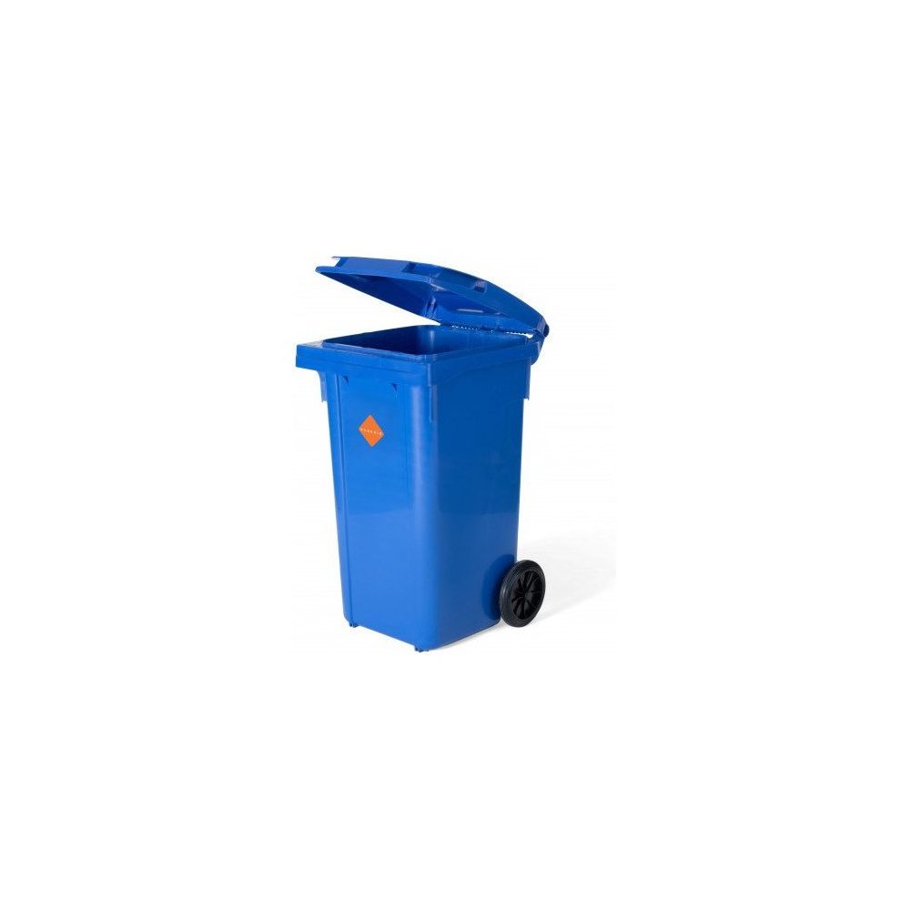 120L Blue Wheelie Bin with Lid