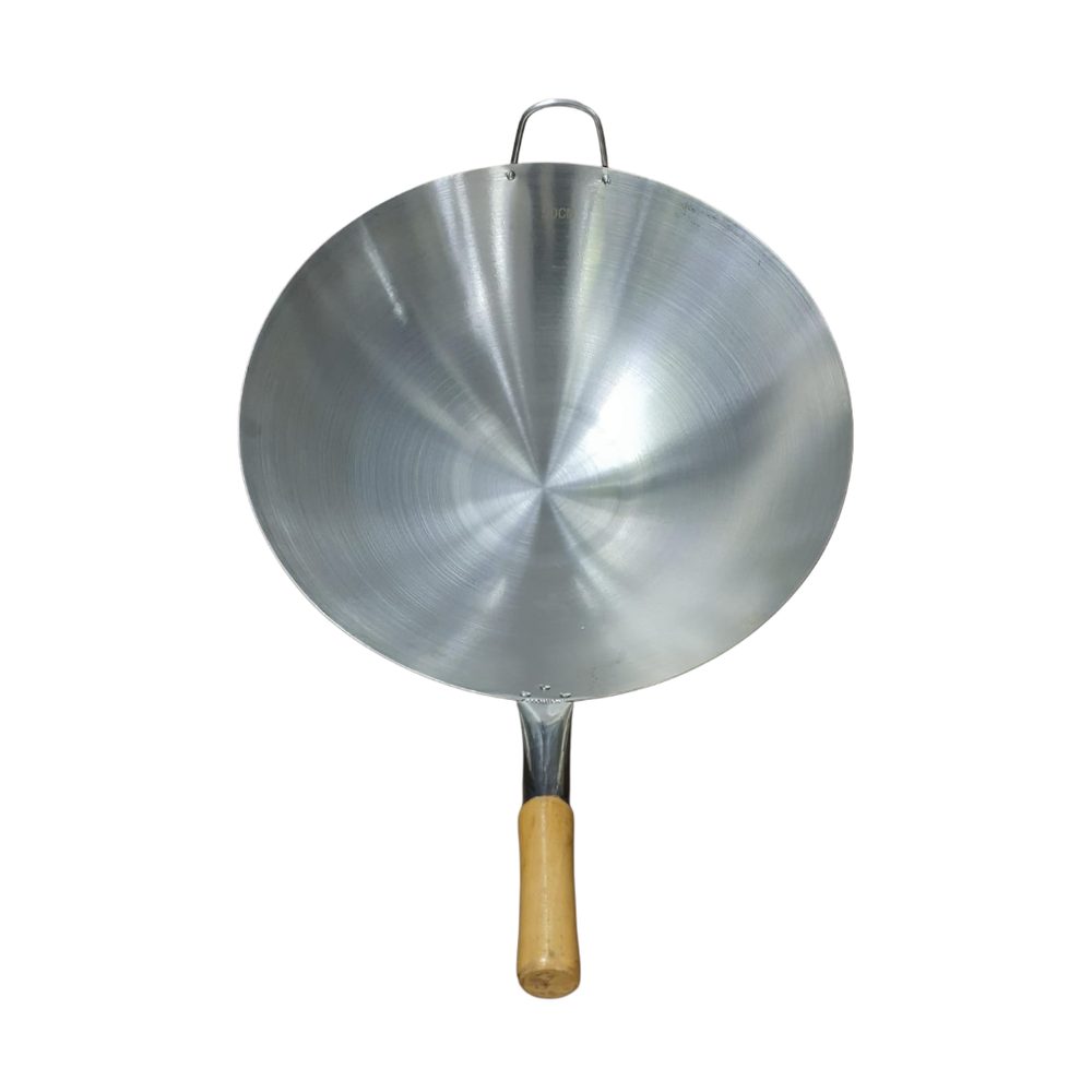 Wooden Handle Wok, 50cm