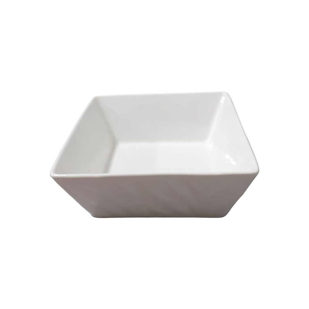 White square ceramic dish