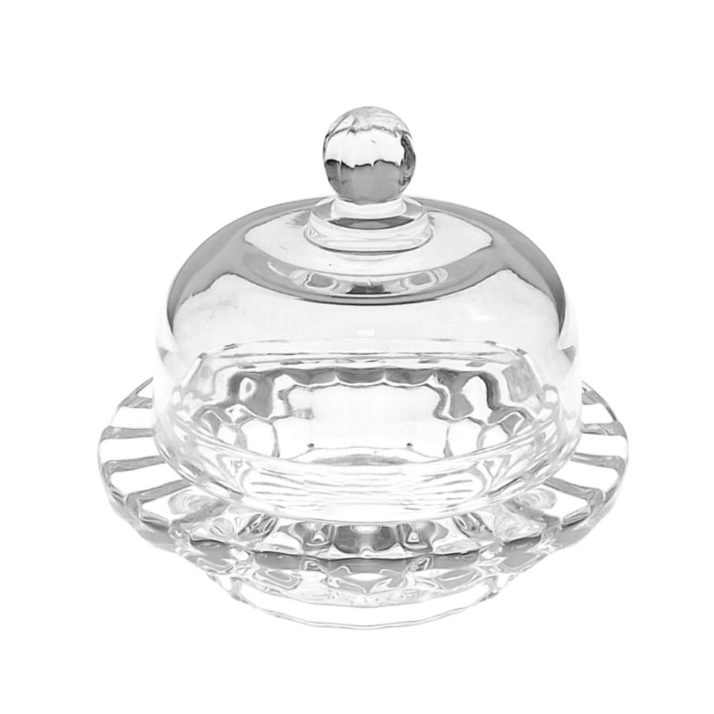 Small Glass Candy Pot with Dome Lid