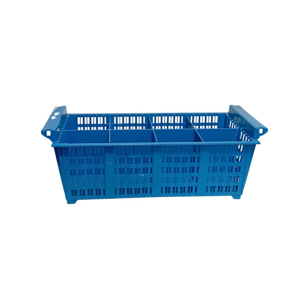 8-Compartment Plastic Cutlery Basket