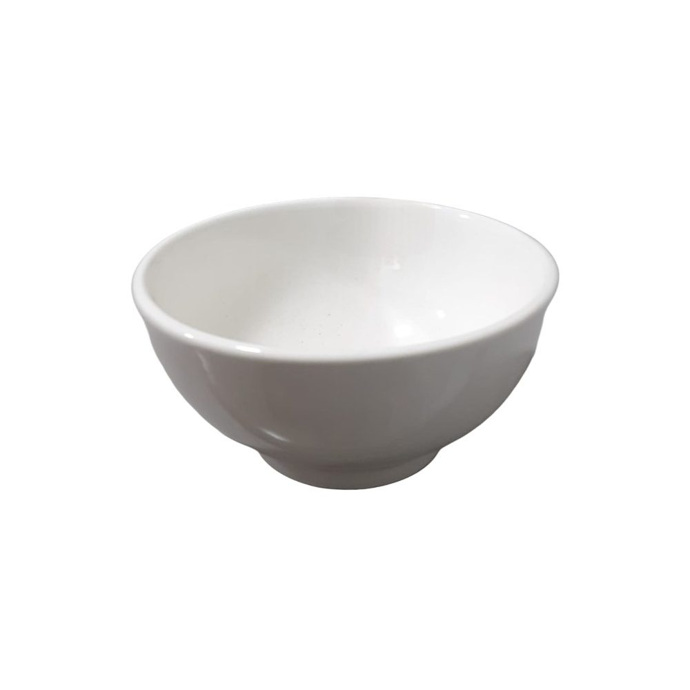 White Ceramic Rice Bowl 6"