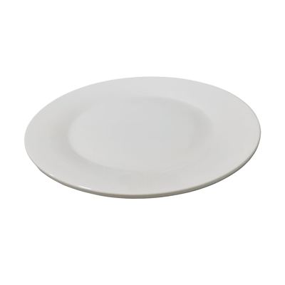White Ceramic Dinner Plate 10.5"