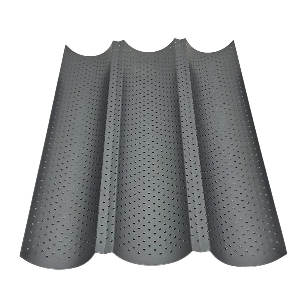 Perforated 3-Channel Baguette Tray