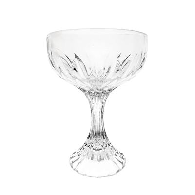 Cut glass champagne coupe set