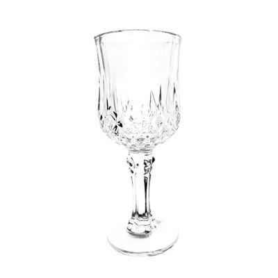 Cut-pattern stemmed wine glass, 6 pack