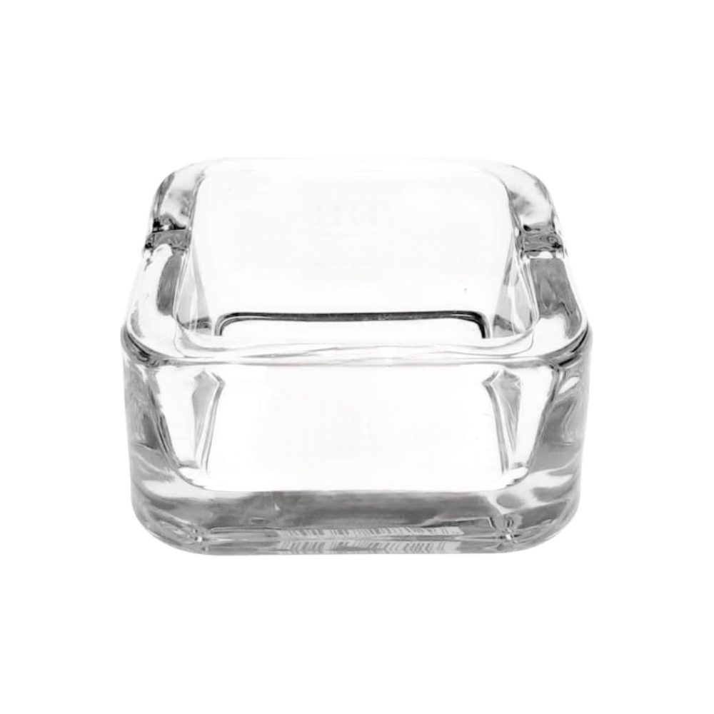 Square glass ashtray, 7.2cm