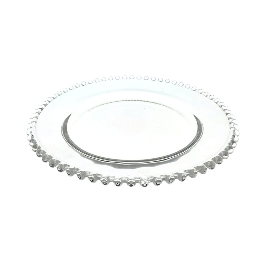Beaded Edge Glass Plate, 9" (2 pcs)